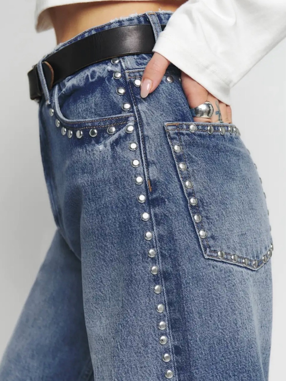 NWT Reformation Cary High-Rise Slouchy Wide Leg Jeans